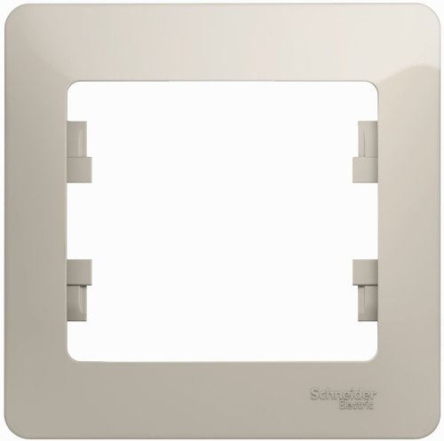 Рамка горизонтальная Systeme Electric Glossa 1-м. молочный картинка